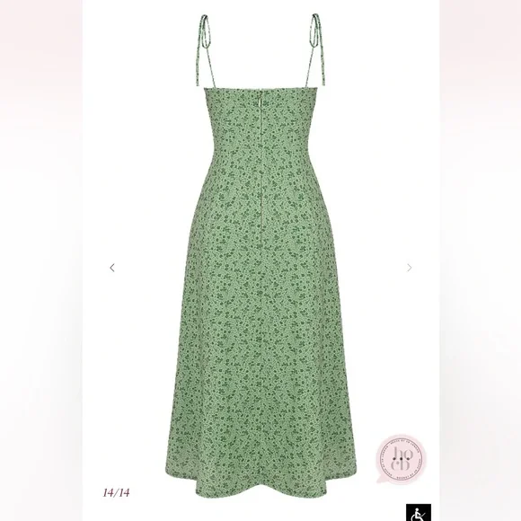 🖤NWT🔺HOUSE OF CB CORNELIA
Green Tonal Floral Midi Dress - Picture 12 of 14